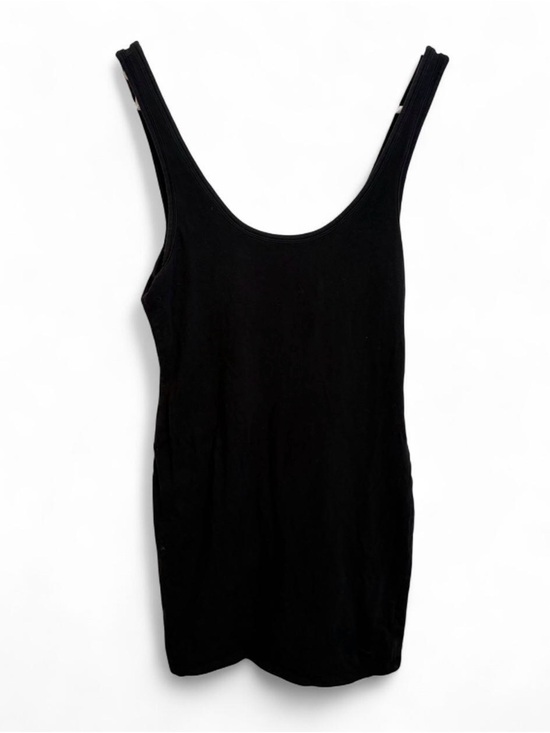 Victoria's Secret Dresses & Skirts - Victoria's Secret PINK Black Ribbed Scoop Neck Bodycon Tank Mini Dress Size S